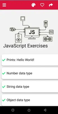 JavaScript Exercises android App screenshot 0