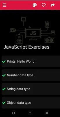 JavaScript Exercises android App screenshot 1