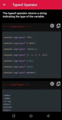 JavaScript Exercises android App screenshot 3